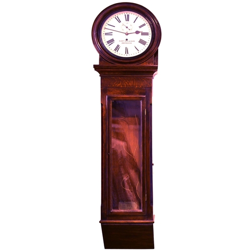 134 - A Great North of Scotland Railway long case clock by Alex Gill of Aberdeen, with 14