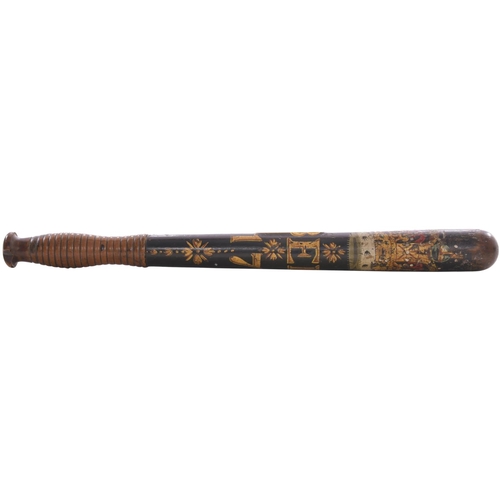 152 - A Bristol and Exeter Railway policeman's truncheon, with lettering B.E.R. 17 and crown, length 17¼