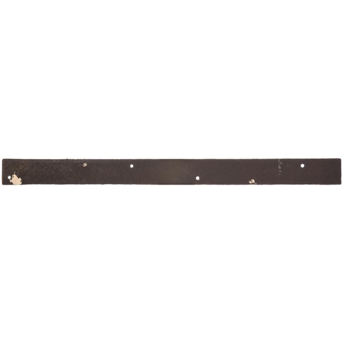 163 - A Midland and South Western Junction railway poster board header, cast iron, length 26