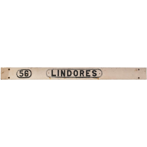 175 - An LNER seat back plate, LINDORES, from the Newburgh and North Fife line between Glenburnie Junction... 