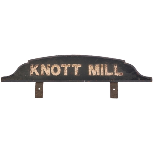 190 - A Manchester, South Junction and Altrincham Railway seat back plate, KNOTT MILL, a station in centra... 