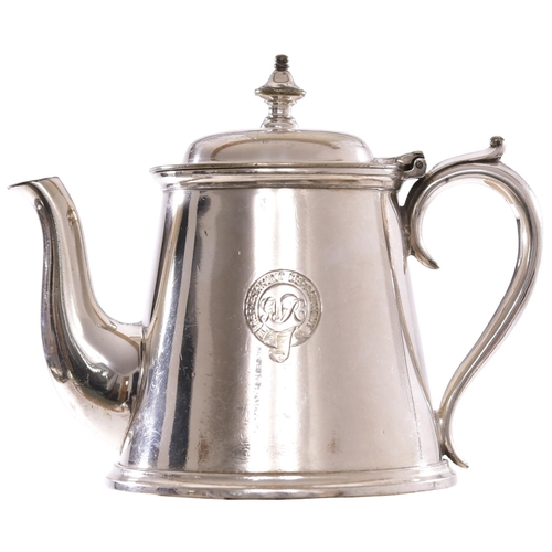 191 - A Great Western Railway Refreshment department pre-grouping teapot by Huttons of Sheffield, silver p... 