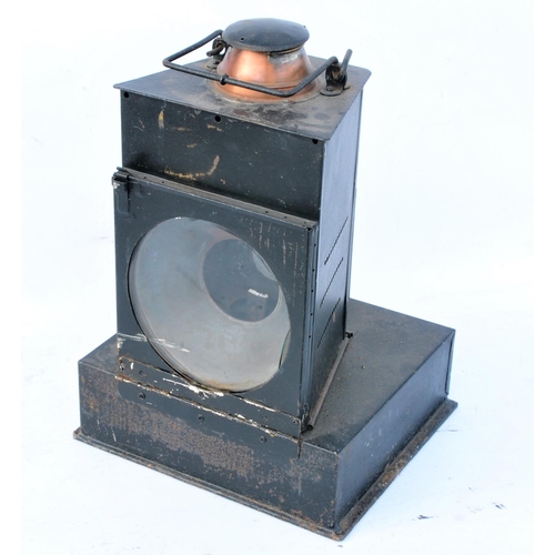 129 - British Railways temporary speed restriction type lamp with large capacity vessel. (Postage Band: N/... 