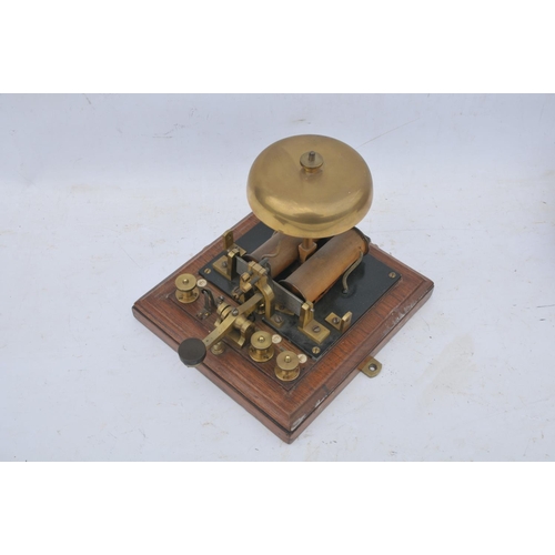 150 - North Eastern Railway signal box block bell (split case type), complete, lightly restored. (Postage ... 