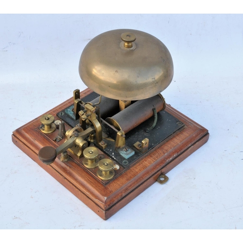 185 - North Eastern Railway signal box Block bell (split case type), complete, lightly restored. (Postage ... 