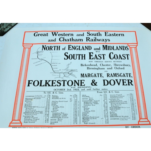 191 - Quantity of railway publicity posters, WTTs, instructions etc (Postage Band: N/A)