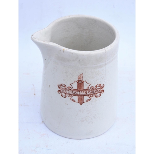 222 - South Eastern Railway china cream/milk jug, 3 1/2