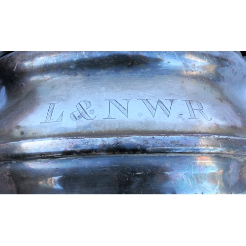 242 - London North Western Railway silver plated spittoon, nicely engraved with Company initials & matchin... 