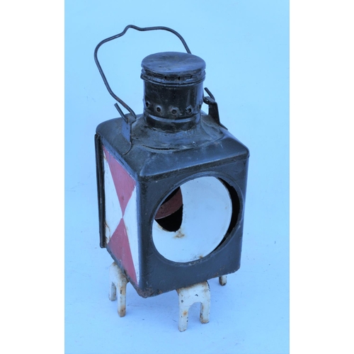 247 - German Railway lamp, one lens absent. (Postage Band: N/A)