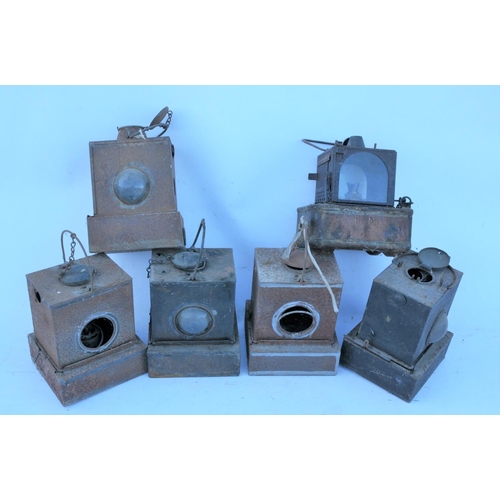 248 - British Railways (Midland) signal lamp interiors, various condition.(6) (Postage Band: N/A)