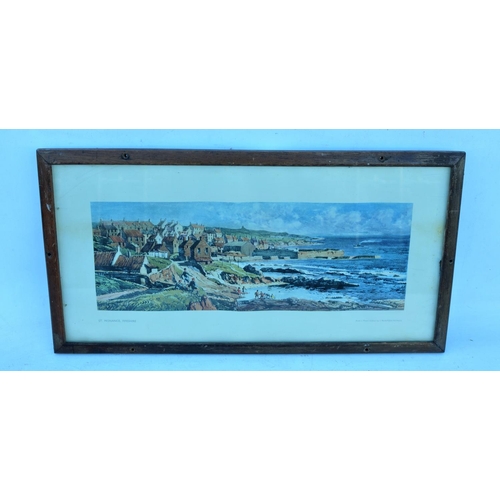 274 - Railway carriage print, St Monance, Fifeshire, J McIntosh Patrick, original frame, 11