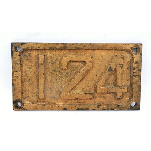 295 - Lancashire & Yorkshire Railway brass (cast) point/turnout plate (attached to the wooden sleeper) as ... 