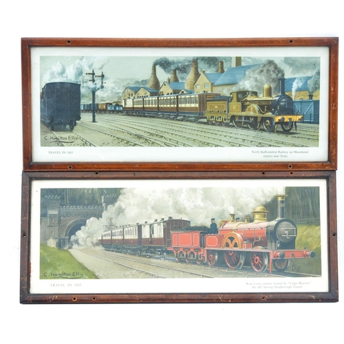 298 - Railway carriage prints by Hamilton Ellis, North Staffs Railway Stoke & Shugborough Tunnel, 11