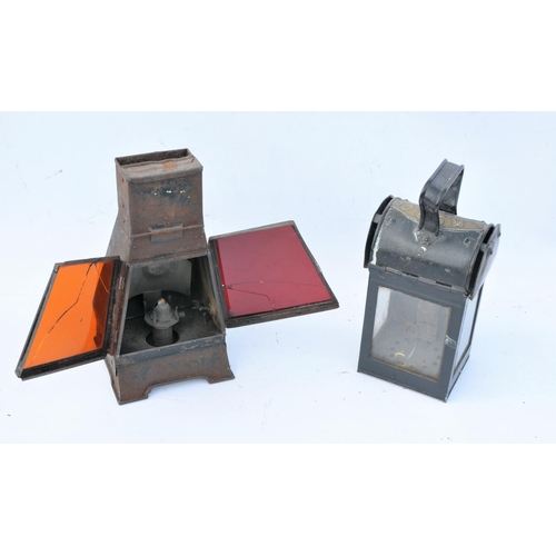 319 - London Midland & Scottish Railway general purpose handlamp (no resevoir), general purpose lamp. (2) ... 