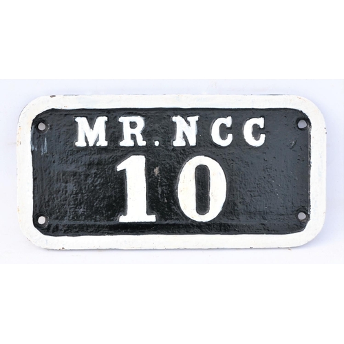 355 - Midland Railway C/I wagonplate NCC No 10, 7