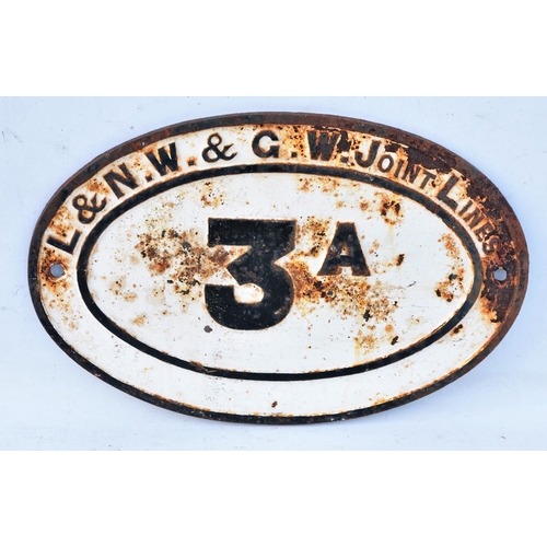 364 - London North Western & Great Western Railway Joint C/I bridge/viaduct plate 