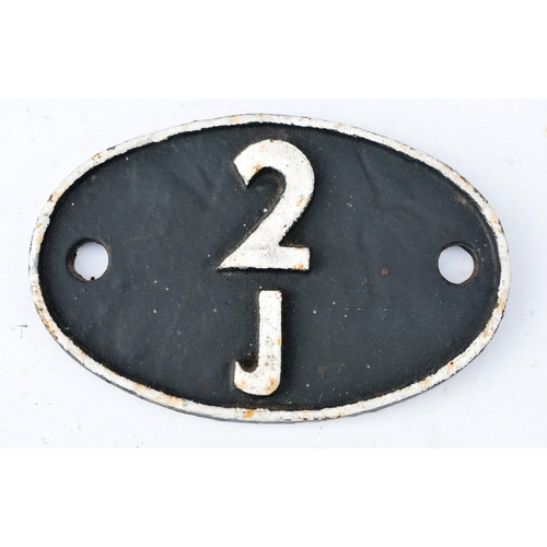 373 - British Railways locomotive shedplate 2J Aston (September 1963 to October 1965). This ex LNWR shed, ... 