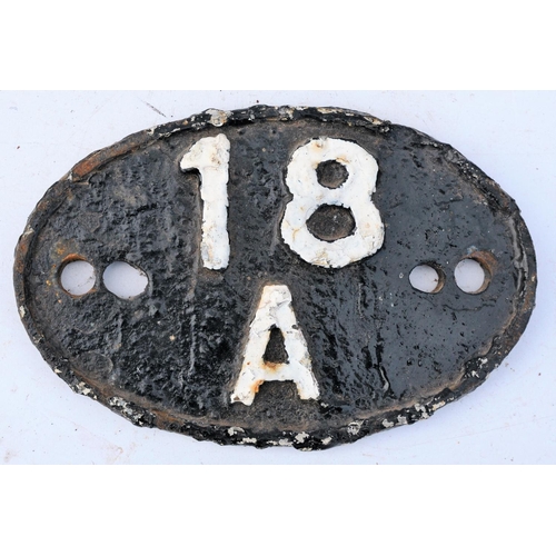 395 - British Railways locomotive shedplate 18A Toton (1935 to September 1963). This ex Midland Railway sh... 