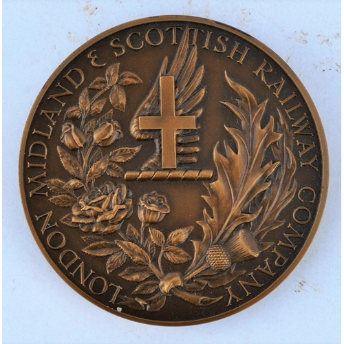 402 - London Midland Scottish Railway bronze medallion - Sir Herbert Jackson, these medals were awarded af... 