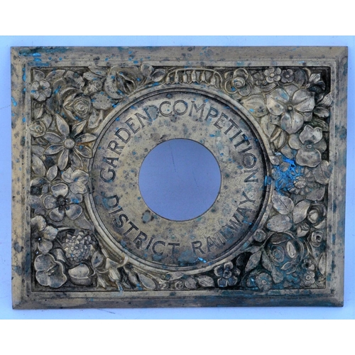 418 - District Railway cast brass Garden Competition mount/plaque, 6