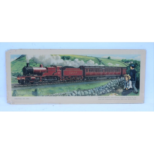 83 - Railway carriage prints by Hamilton Ellis,  framed or on glass. (7) (Postage Band: N/A)