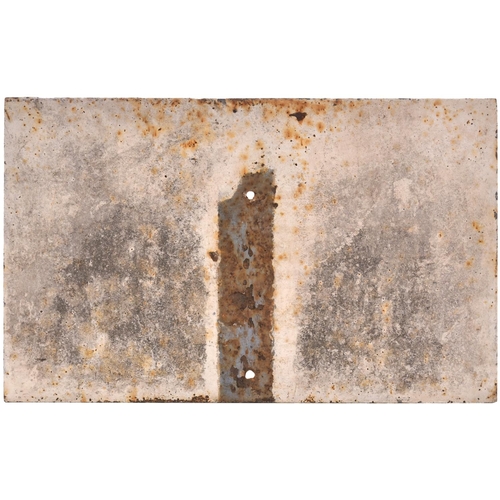 114 - A Highland Railway trespass notice, untitled, cast iron, 25½