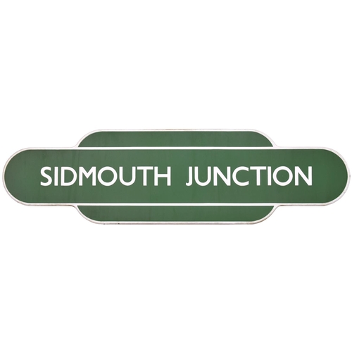 12 - A BR(S) totem sign, SIDMOUTH JUNCTION, (f/f), from the Honiton to Exeter Central section of the West... 