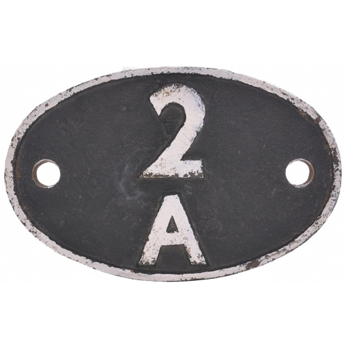 27 - A shedplate 2A Rugby (1935 to September 1963), then Tyseley (September 1963 until closure to steam N... 