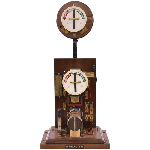 187 - A Southern Railway Tyers block instrument, with top indicator, overall height 24