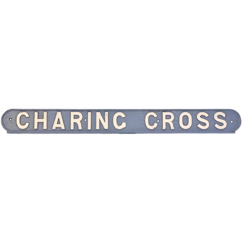 85 - A London and North Eastern Railway seat back plate, CHARING CROSS, an NBR station west of Glasgow Qu... 