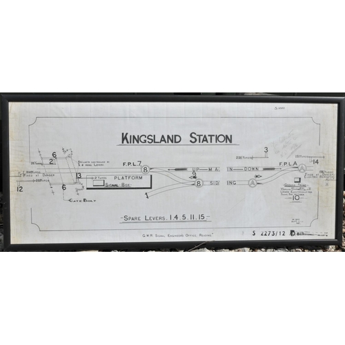 33 - Great Western Railway Signal Box diagram (Office copy on linen) 