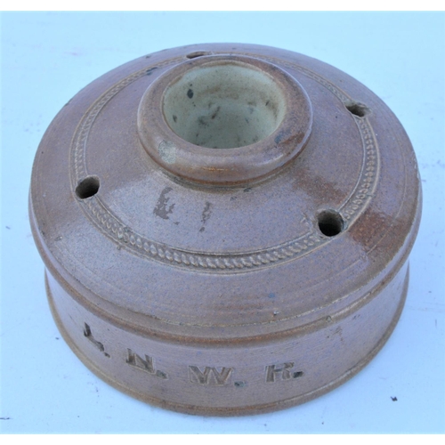 40 - London North Western Railway china landmine inkwell, excellent example, 4 1/2