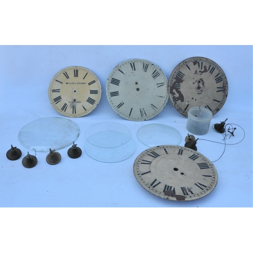 41 - Quantity of wall clock parts, faces (inc 12