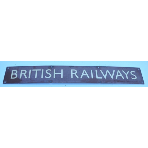 476 - British Railways (Western) enamel poster board header, good colour some repairs around screw holes a... 