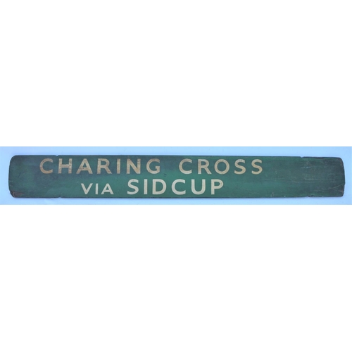 49 - Southern Railway/BR(S) wooden hand painted destination finger board - Charing Cross via Sidcup, 48