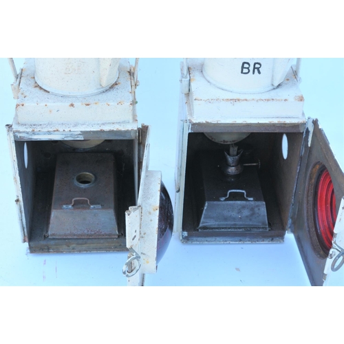 51 - British Railways train tail lamps, complete except one wick assembly. (2) (Postage Band: N/A)