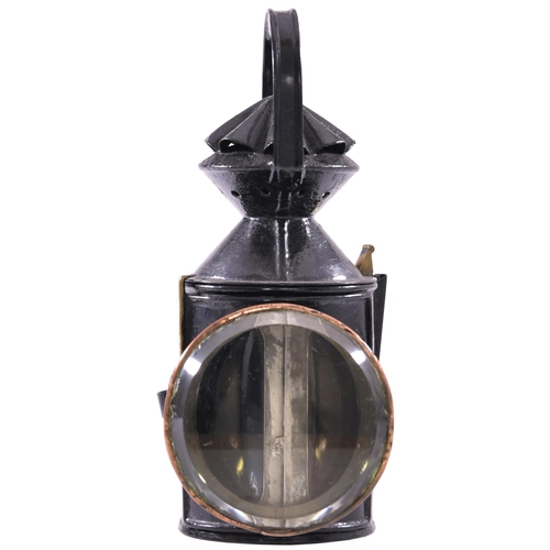 100 - An NER three aspect handlamp with slide-in vessel stamped NER Co and an early style rectangular bras... 