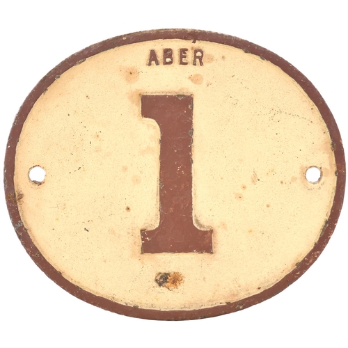 105 - A Rhymney Railway bridgeplate, ABER 1, cast iron, 13