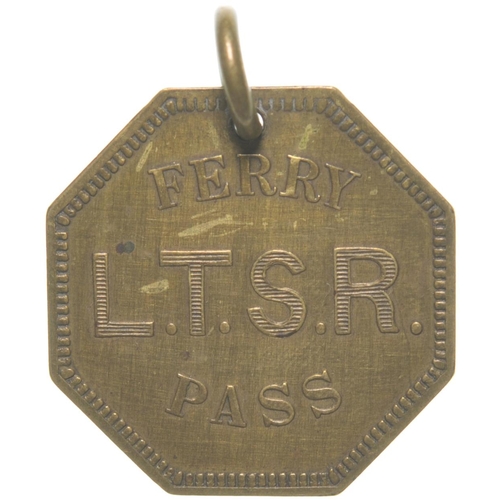 67 - A London, Tilbury and Southend Railway free pass for the Tilbury to Gravesend Ferry, No 81. Brass, 1... 