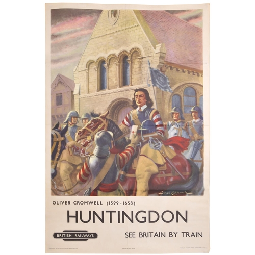 168 - A BR(E) double royal poster, HUNTINGDON, by Lance Cattermole, featuring Oliver Cromwell. (PP1162) (P... 