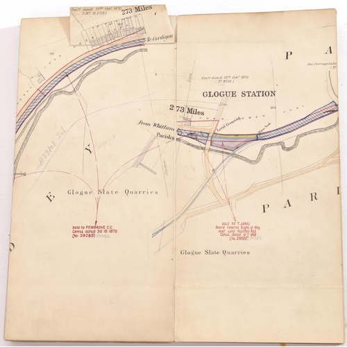 170 - A set of Great Western Railway plans for the Whitland and Cardigan Railway, a revised survey of 1895... 