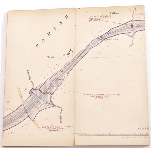 170 - A set of Great Western Railway plans for the Whitland and Cardigan Railway, a revised survey of 1895... 