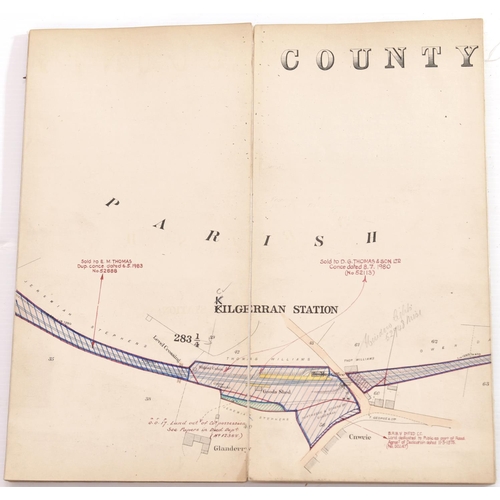 170 - A set of Great Western Railway plans for the Whitland and Cardigan Railway, a revised survey of 1895... 