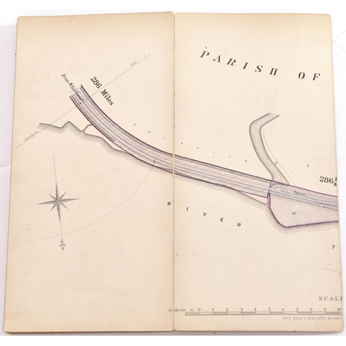 170 - A set of Great Western Railway plans for the Whitland and Cardigan Railway, a revised survey of 1895... 