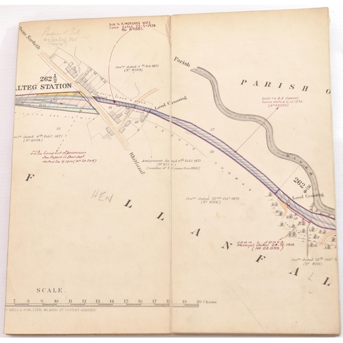 170 - A set of Great Western Railway plans for the Whitland and Cardigan Railway, a revised survey of 1895... 