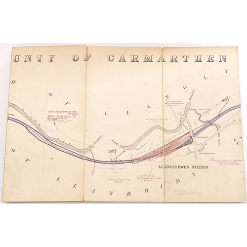 170 - A set of Great Western Railway plans for the Whitland and Cardigan Railway, a revised survey of 1895... 