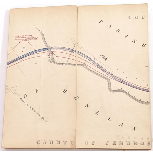 170 - A set of Great Western Railway plans for the Whitland and Cardigan Railway, a revised survey of 1895... 