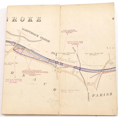 170 - A set of Great Western Railway plans for the Whitland and Cardigan Railway, a revised survey of 1895... 