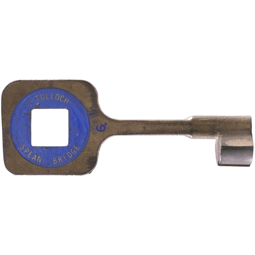 62 - A single line key token, TULLOCH-SPEAN BRIDGE, (brass), from the West Highland Line to Fort William ... 