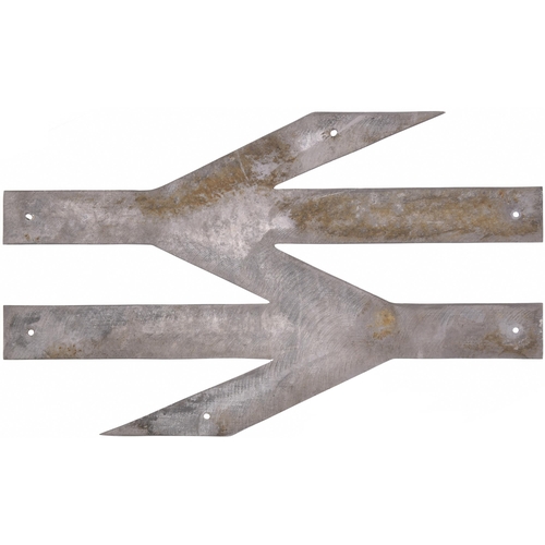 160 - A British Rail double arrows emblem, cast aluminium, 27½